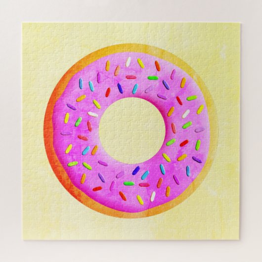 Donut met sprinttekening legpuzzel (Horizontaal)
