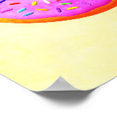 Donut met sprinttekening poster (Hoek)