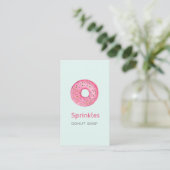 Donut met sproinkles Donut shop Visitekaartje (Staand voorkant)