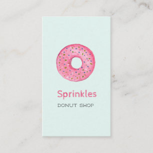 Donut met sproinkles Donut shop Visitekaartje