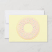 Donut Met Strooisel Tekening Monogram Notitiekaartje (Achterkant)