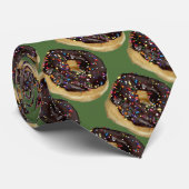 Donut met Stropdas van Chocolade en van Sprinkles (Opgerold)
