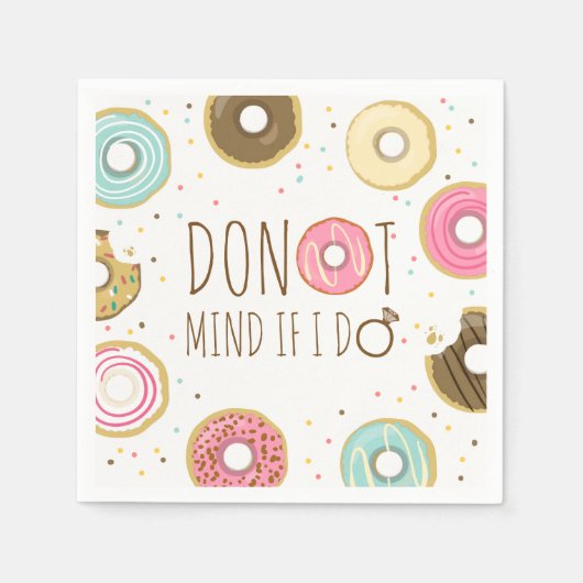Donut Mind If I Do Papieren servet Bruiloft Feest (Voorkant)