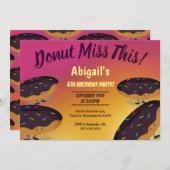 Donut Miss Deze chocolade bevroren donut verjaarda Kaart (Voorkant / Achterkant)