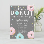 Donut Miss Deze feestdag Kaart (Staand voorkant)