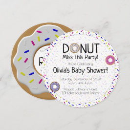 Donut Miss Dit Baby shower Genderneutraal Kaart