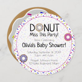 Donut Miss Dit Baby shower Genderneutraal Kaart