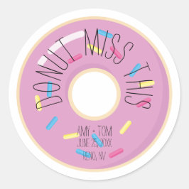 Donut Miss Dit | Weddenschap Ronde Sticker