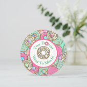 Donut Miss it Donut Birthday Party Invitation2 Kaart (Staand voorkant)