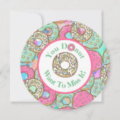 Donut Miss it Donut Birthday Party Invitation2 Kaart (Voorkant)