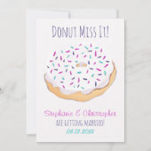 Donut Miss It Wedding Save The Date (Voorkant)