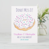 Donut Miss It Wedding Save The Date (Staand voorkant)