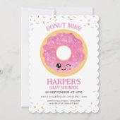 Donut Miss Out Baby shower Kaart (Voorkant)