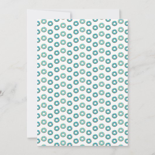 Donut Miss The Party 1st Birthday Kaart (Achterkant)