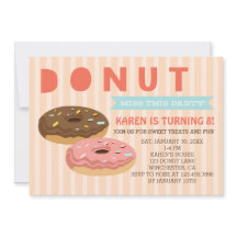 Donut missen dit feest - Donuts Party Invitation