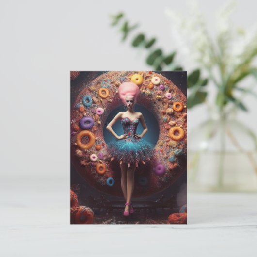 Donut Mode Model Briefkaart (Staand voorkant)