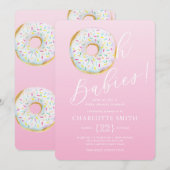 Donut Multiples Baby Shower Uitnodiging (Voorkant / Achterkant)