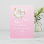 Donut Multiples Baby Shower Uitnodiging (Staand voorkant)