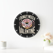 Donut Need A Valentijn, Funny Anti Valentijnsdag Grote Klok (Huis)
