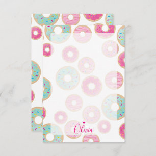 DONUT NOTE PAPER schattige kleurrijke leraar bedan Kaart