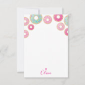 DONUT NOTITIE PAPIER schattige kleurrijke leraar b Kaart (Voorkant)