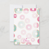DONUT NOTITIE PAPIER schattige kleurrijke leraar b Kaart (Voorkant)