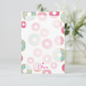 DONUT NOTITIE PAPIER schattige kleurrijke leraar b Kaart (Staand voorkant)