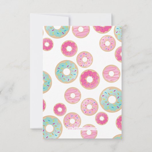 DONUT NOTITIE PAPIER schattige kleurrijke leraar b Kaart (Achterkant)