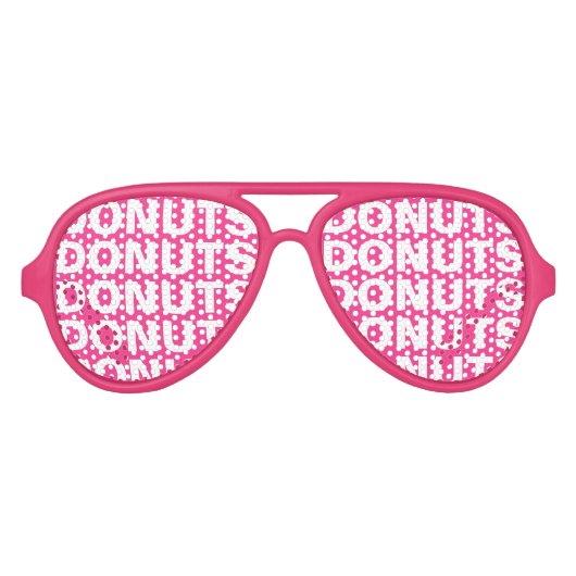 Donut obsessie feest grijpt roze zonnebrillen in (Voorkant)