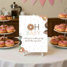 Donut Oh Baby Voeg Je Tekst Toe Printbaar Bord