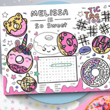 Donut Omkeerbare Kleuractiviteit Pagina