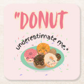 DONUT ONDER SCHATTING KARTONNEN ONDERZETTERS (Voorkant)