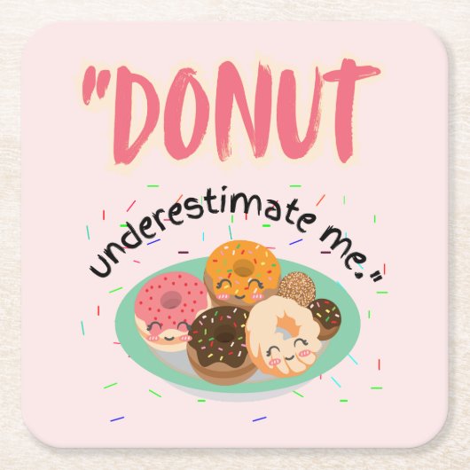 DONUT ONDER SCHATTING KARTONNEN ONDERZETTERS (Voorkant)