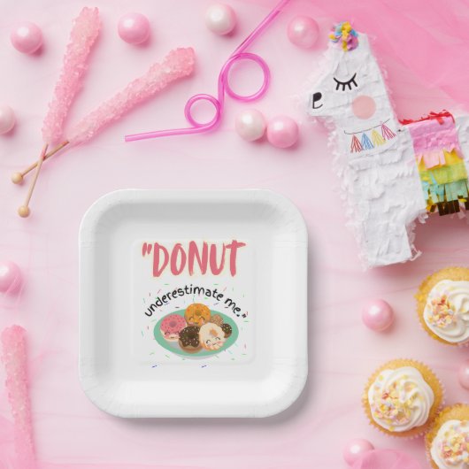 DONUT ONDER SCHATTING PAPIEREN BORDJE (Feest)