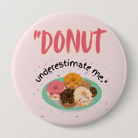 DONUT ONDER SCHATTING RONDE BUTTON 4,0 CM (Voorkant)