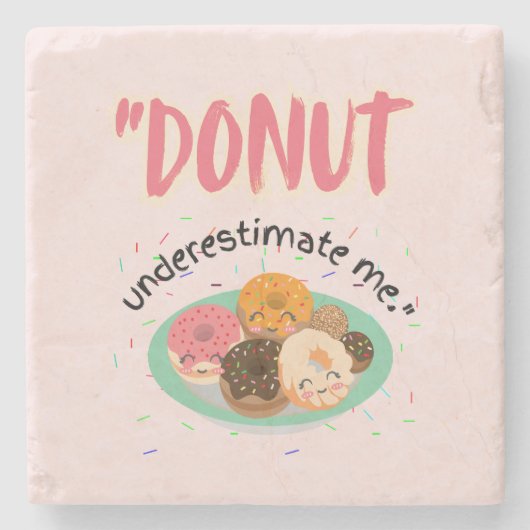 DONUT ONDER SCHATTING STENEN ONDERZETTER (Voorkant)