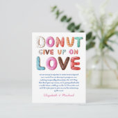 DONUT opgeven op liefdesverandering in plannen Dat Briefkaart (Staand voorkant)