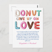 DONUT opgeven op liefdesverandering in plannen Dat Briefkaart (Voorkant / Achterkant)