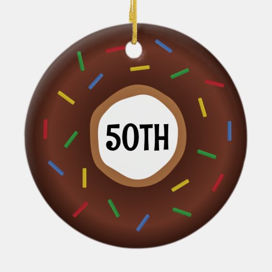 DONUT ORNAMENT 50TH BIRTHDAY OF JUBILEUM (Achterkant)