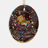 DONUT ORNAMENT CHOCOLAAT MET SPRINKLES (Rechts)