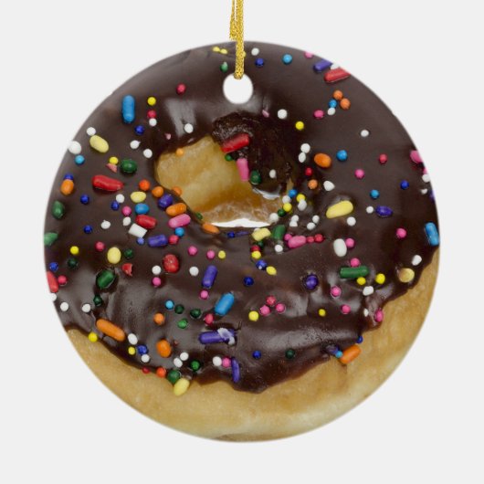 DONUT ORNAMENT CHOCOLAAT MET SPRINKLES (Achterkant)