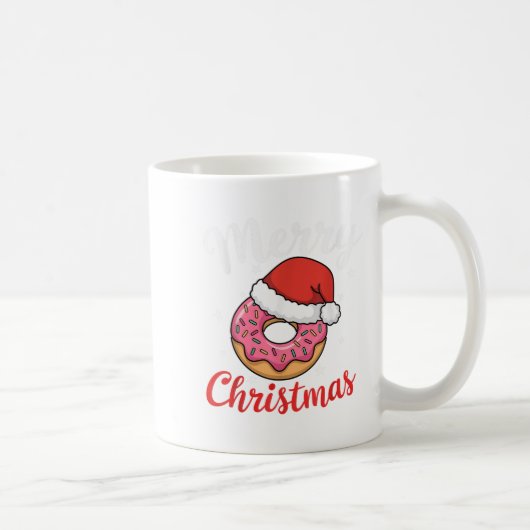 Donut Pajama Xmas Santa Donuts Christmas Kids  Koffiemok (Rechts)