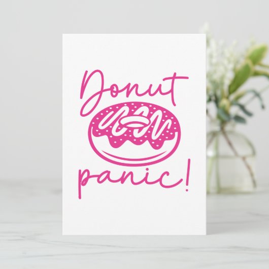 Donut Panic Bedankkaart (Staand voorkant)