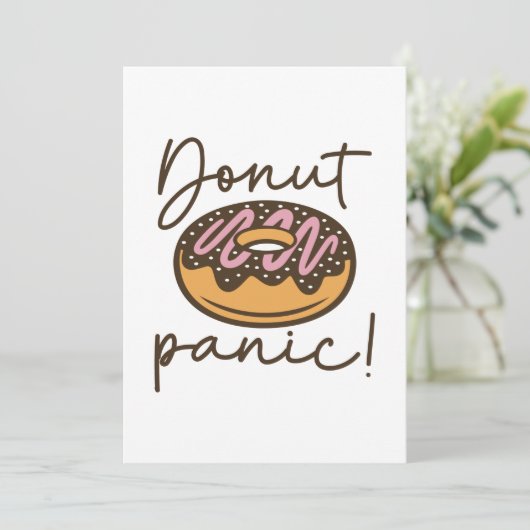 Donut Panic Bedankkaart (Staand voorkant)