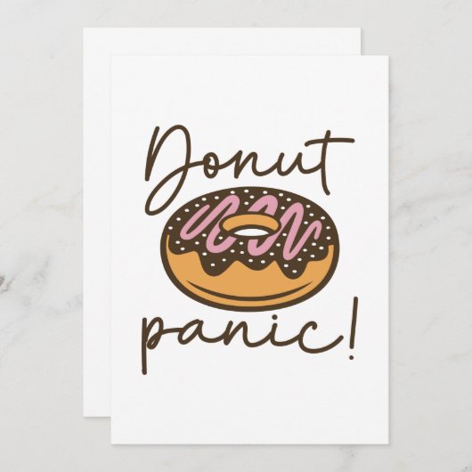 Donut Panic Bedankkaart (Voorkant / Achterkant)