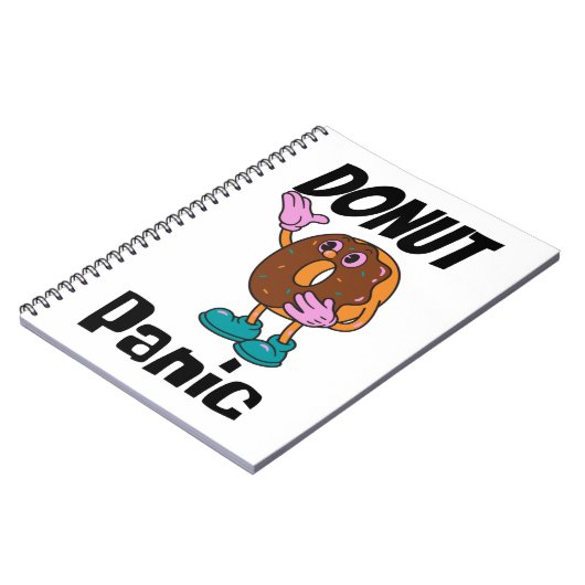 Donut Panic Funny Notitieboek (Linkerzijde)
