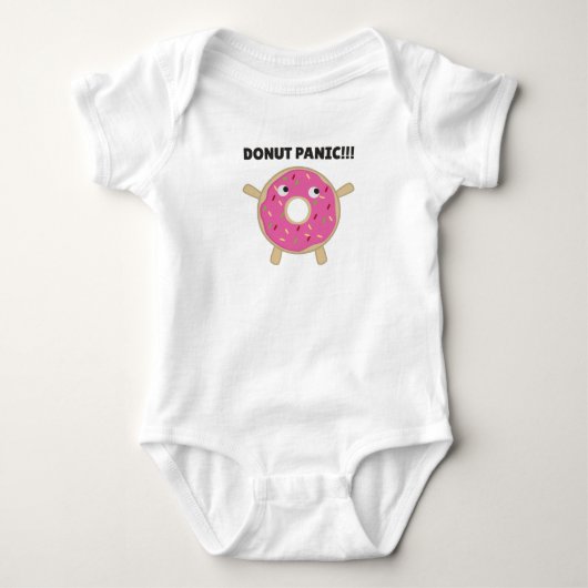 Donut Panic - Funny pun met donuts Romper (Voorkant)