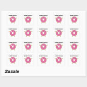 Donut Panic - Funny pun met donuts Vierkante Sticker (Vel)