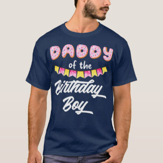 Donut papa van de verjaardag jongen t-shirt