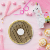 Donut Papier Borden Bruine Chocolade Donut Party Papieren Bordje (Feest)